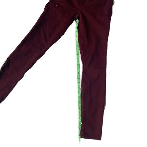 Aeropostale Womens 000 Burgundy‎ High Waisted Jegging - Picture 11 of 11